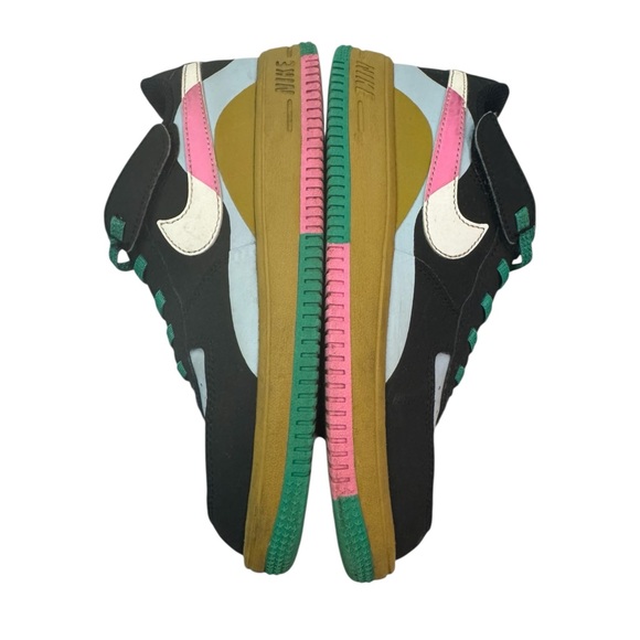 Nike Air Force 1 LV8 GS Black Pink Foam Green Glow Youth Sneakers FN0410-001 2Y